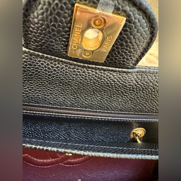💞Authentic💞Chanel Classic Double Flap Bag Quilted Caviar Small Black GHW - Picture 10 of 14